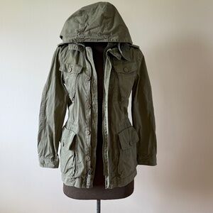 J.CREW Hunter Green Cotton Field Mechanic Military Utility Jacket
